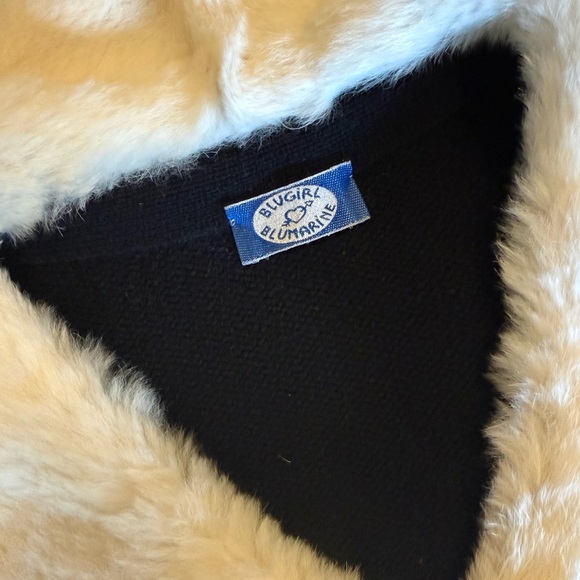 Blumarine Black Cardigan with Cream Collar - Picture 2 of 8